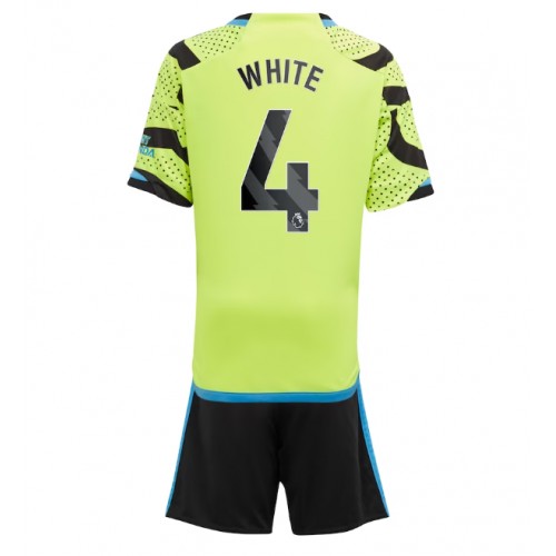 Maillot de foot Arsenal Benjamin White #4 Extérieur enfant 2023-24 Manches Courte (+ pantalon court)